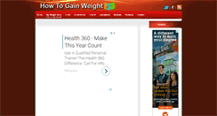 Desktop Screenshot of howtogainweight123.com